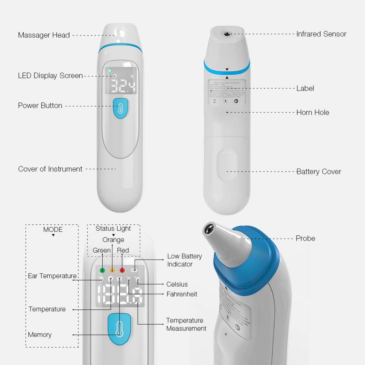 PCE Instruments PCE-779N Digital Infrared Thermometer, 1400 Degree F